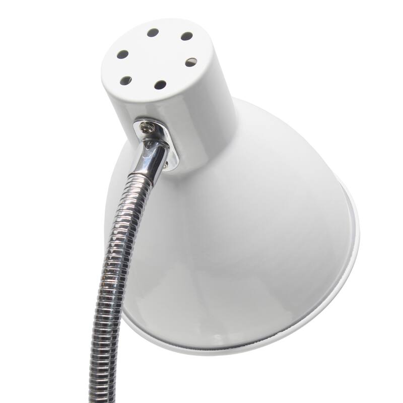 Gooseneck Desk Lamp with Adjustment Shade - 16.25" - Off White