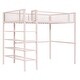 preview thumbnail 5 of 7, Pink Twin Size Loft Bed with 4-Tier Shelves