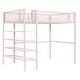 preview thumbnail 5 of 7, Twin Size Metal Loft Bed with 4-Tier Shelves and Storage,Metal Loft Bed With Storage Space,Modern Style,Pink