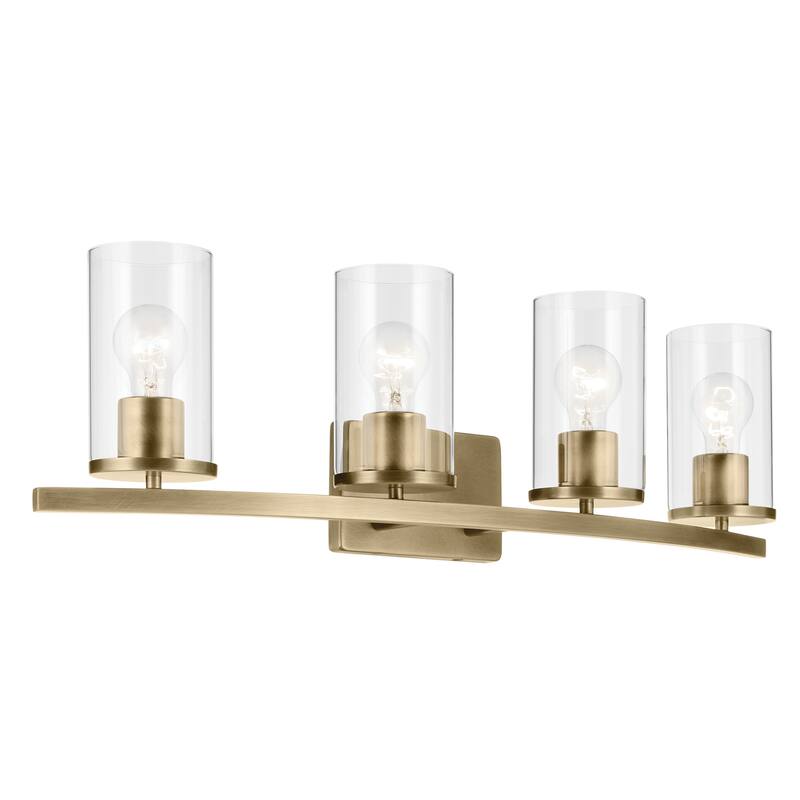 Kichler Lighting Crosby Bathroom Vanity Light with Clear Glass