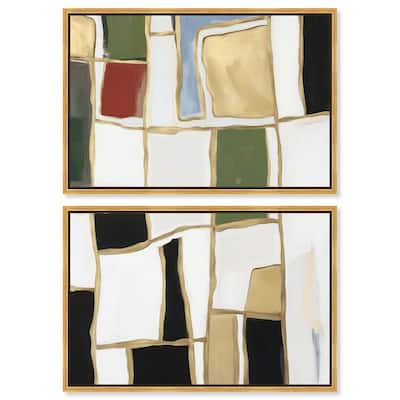 Kiss in Abstraction Canvas Set of 2 by Art Remedy
