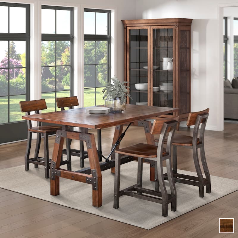 Rupert Wood 5-Piece Counter Height Dining Set