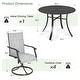 preview thumbnail 71 of 174, Patio Dining Set, Outdoor Dining Table and Chairs Set with Textilene Chairs, Adjustable Umbrella Hole for Garden, Backyard