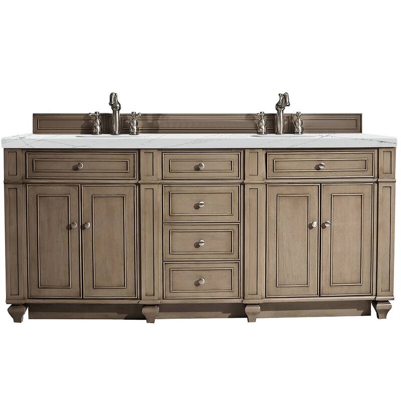 James Martin Vanities 157-V72-FENC Bristol 72" Free Standing Double - Whitewashed Walnut