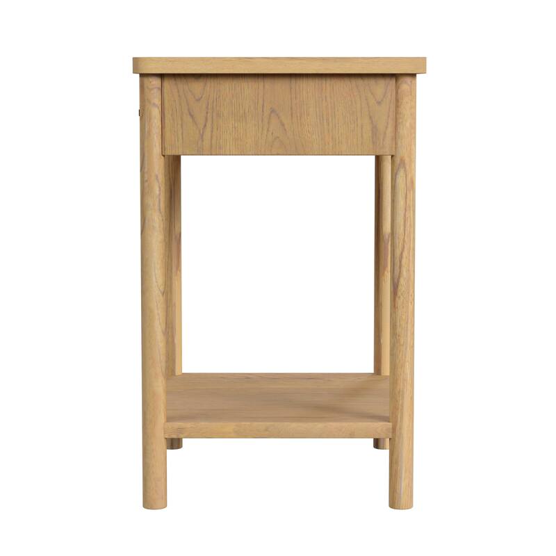 Lennon 1 Drawer Rounded Leg Wood Nightstand