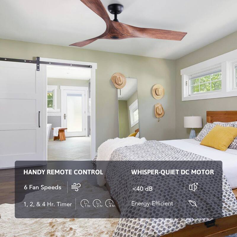 CO-Z 52-inch Modern Propeller Ceiling Fan with Remote