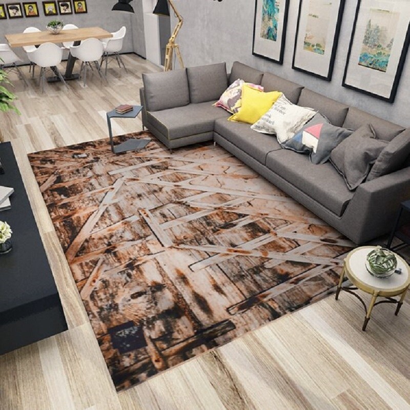 Origin Modern Non Slip Area Rug 5.9x9.18ft Rubber Backing Throw
