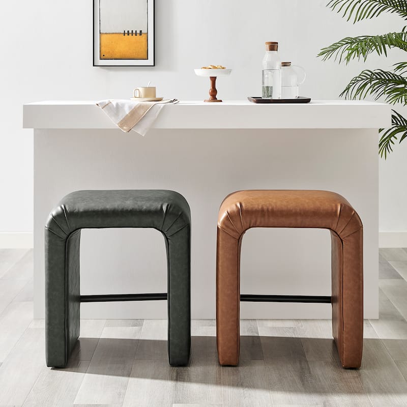 NPD Furniture Jovanka Faux Leather Counter Stool