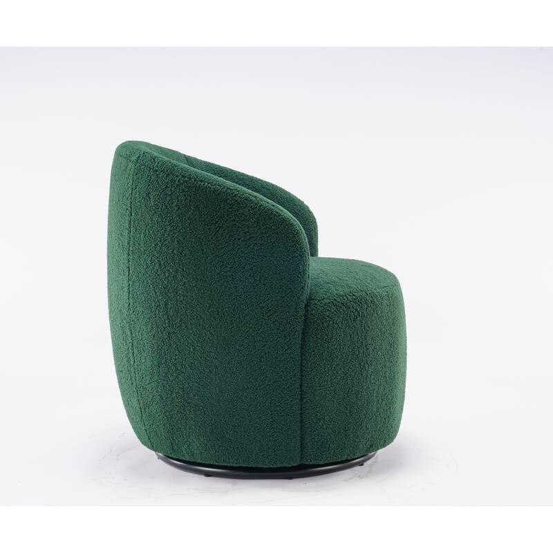 Teddy Fabric Swivel Accent Armchair Barrel Chair