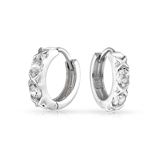 Bling Jewelry Xoxo Hugs And Kisses Cz Small Hoop Earrings Bling Jewelry Xoxo Hugs And Kisses Cz Small Hoop Earrings Sterling Silver