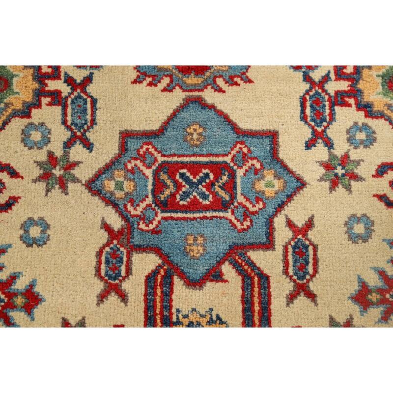 Kazak Oriental Accent Rug Hand-Knotted Wool Carpet - 3'3" x 4'10"