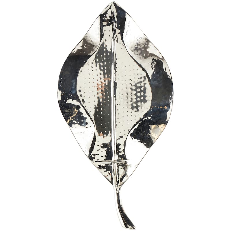 Silver Stainless Steel Metal Candle Wall Sconce