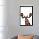 preview thumbnail 10 of 13, iCanvas "Christmas Moose" by Big Nose Work Framed