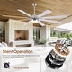preview thumbnail 4 of 11, Kviflon 72 Inches 8 Blades Ceiling Fan with Light for indoor or Outdoor Patio Garage Large Living Room - 72 Inches