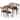 Gymax 5PCS Dining Table Set for 4 w/Linen Fabric Upholstered Chairs