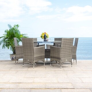 SAFAVIEH Outdoor Living Challe 7-Piece Patio Dining Set