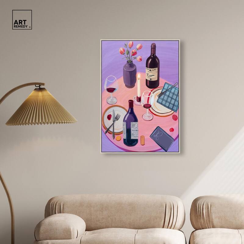 Lavender Haze Dinner Canvas by Art Remedy