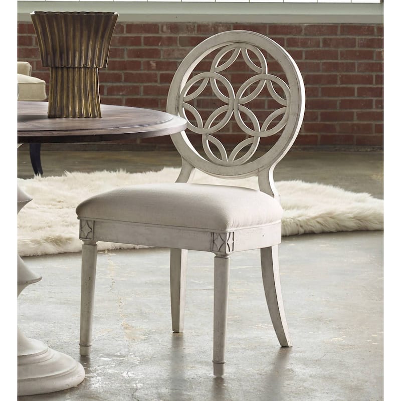 Hooker Furniture 638-75006-SINGLE 39-1/4" Tall Fabric Dining Chair - Antique White