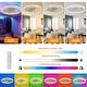 preview thumbnail 17 of 20, 19" RGB Flush Mount Ceiling Fan with Remote, Bladeless Crystal Design, 6-Speed DC Motor, Dimmable LED for Bedroom & Living Room