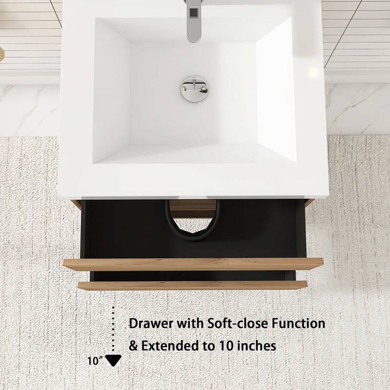 Floating Bathroom Vanity with Resin Top