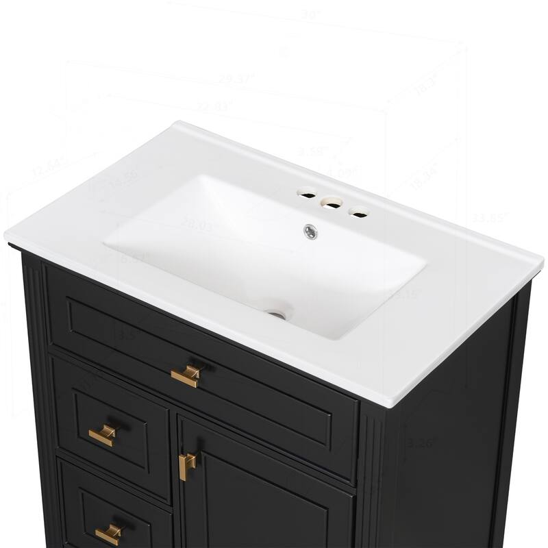 Modern Bathroom Vanity with Multiple Storage Options