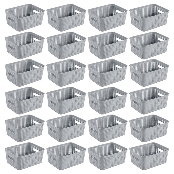 Sterilite 10x8x4.25 In Rectangular Short Basket for Home