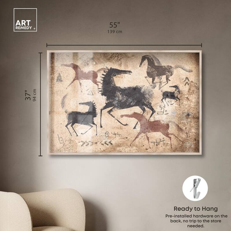 Cave Drawing Horses Shadowbox by Art Remedy