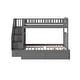 preview thumbnail 7 of 8, AFI Westbrook Twin over Full Size Staircase Bunk Bed with Bed Drawers & Charging Station in Grey