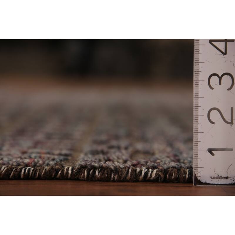 Brown Moroccan Indian Area Rug Handmade Wool Carpet - 5'1" x 8'1"