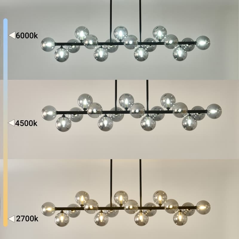 Bubble Sputnik Chandelier Modern Linear Chandelier with Globe Glass Shades