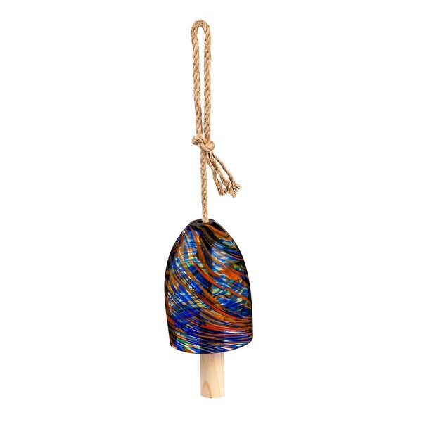 7 in. Royal Swirl Glass Wind Chime
