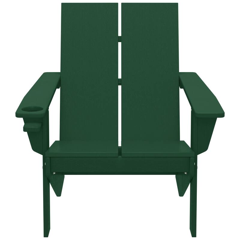 Coastin Modern Poly Adirondack Chair (Set of 4), Black