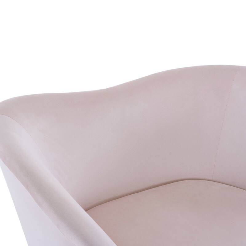Lounge Chair for Bedroom with Gold Metal Legs