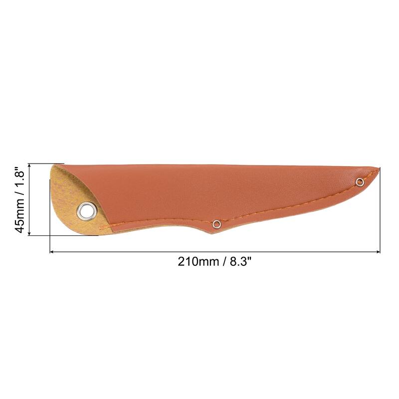 PU Leather Chef Knife Sheath, Knife Cover Sleeves for Kitchen, Brown - 8 inch, 2 Pcs