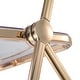 preview thumbnail 42 of 61, LeisureMod Lawrence Acrylic Folding Chair W/ Gold Metal Frame - 30"