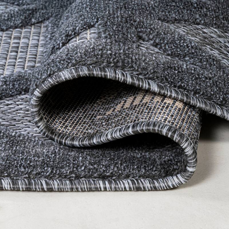 JONATHAN Y Peralta Neutral Geometric Indoor/Outdoor Area Rug