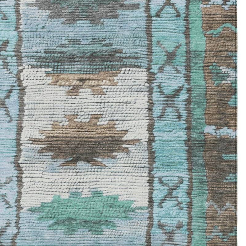 HomeRoots Tribal Transitional Rectangle Outdoor Rug