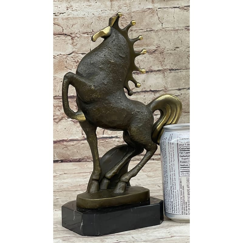 Signed Original Miguel Lopez Tang Horse Abstract Modern Bronze Sculpture Statue