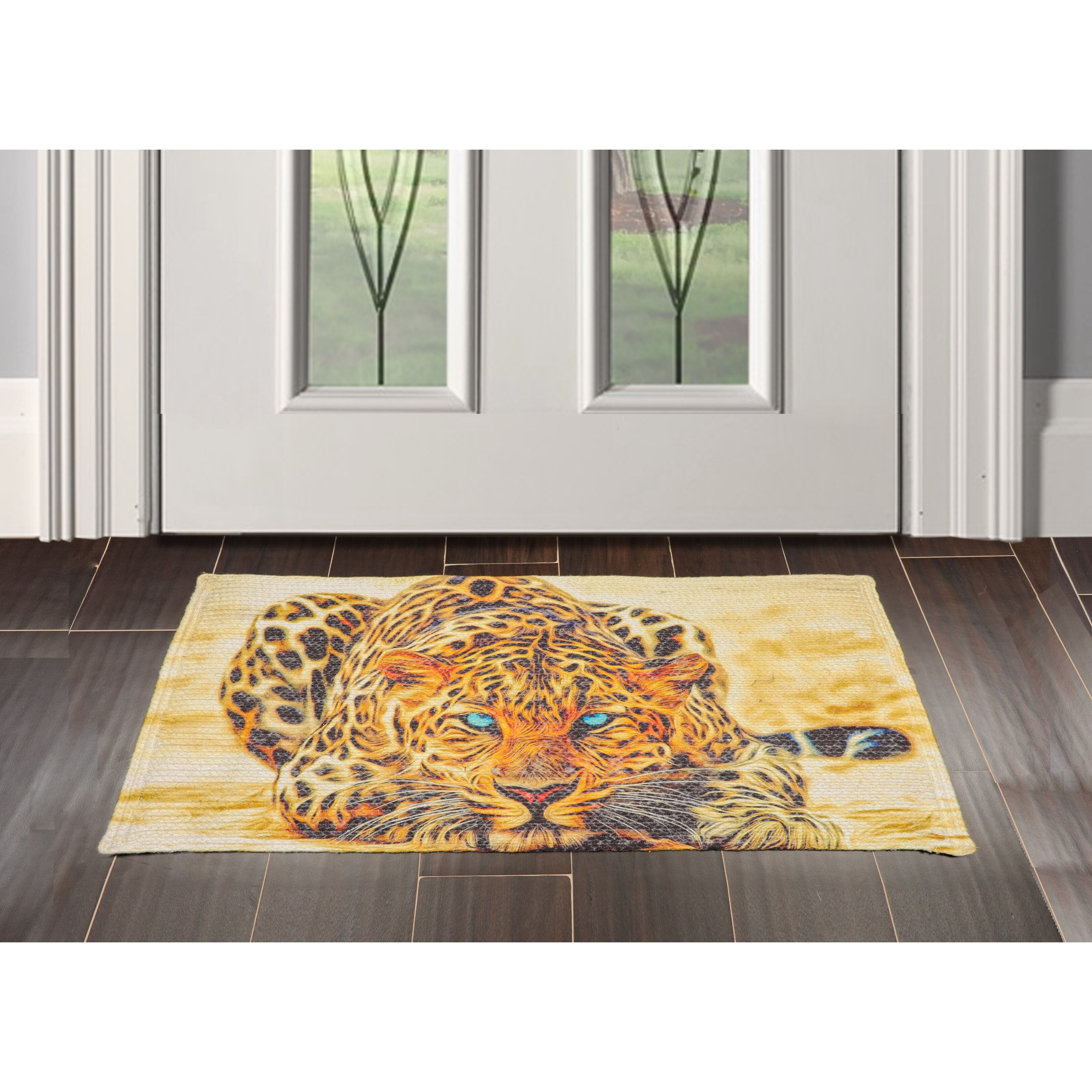 Hand Made Multi Color Polyester Modern&Contemporary Oriental Area Rug - 2' x 3'