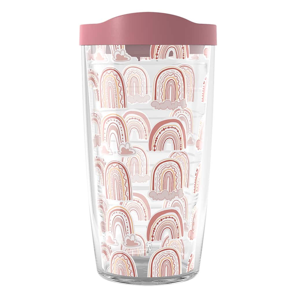 Tervis Boho Rainbows Made in USA Double Walled Insulated Travel Tumbler, Classic