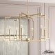 preview thumbnail 1 of 5, Hunter Zoanne 6-Light Modern Geometric Chandelier - Entry, Dining Room - Contemporary, Transitional 30" - Alturas Gold