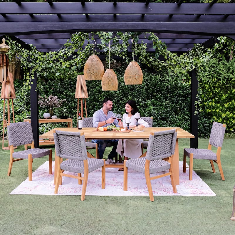 Cambridge Casual Zephyr 7-piece Teak Outdoor Dining Set