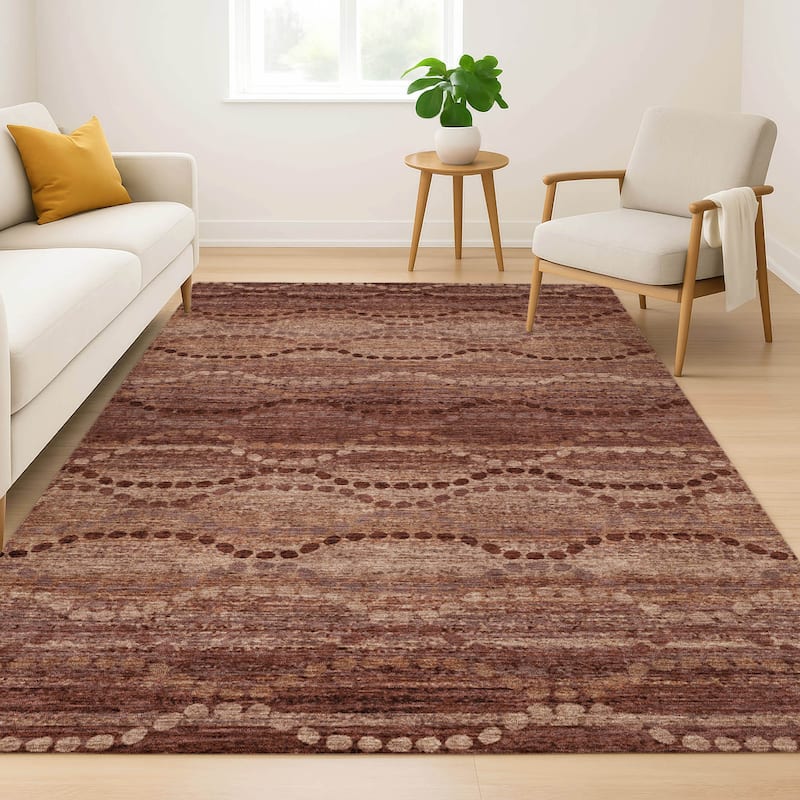 Premium Washable Super Soft Boho Stripes Mayfield Rug