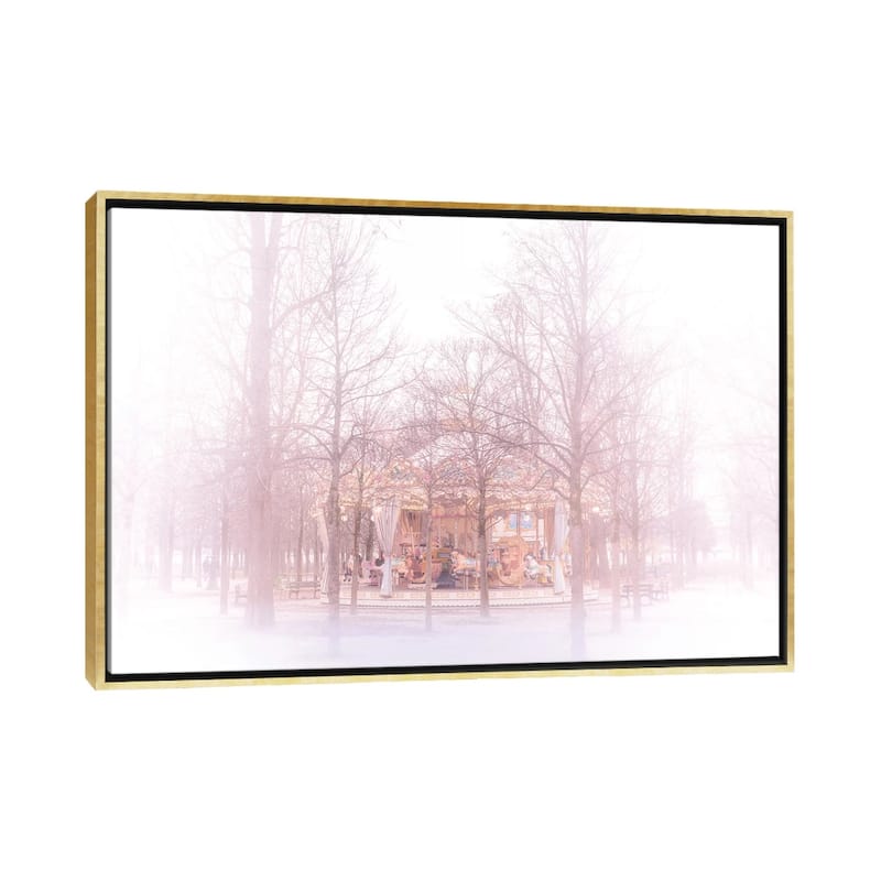 iCanvas "Paris Carousel Of Dreams" by Grace Digital Art Co Framed - Gold - 18x26