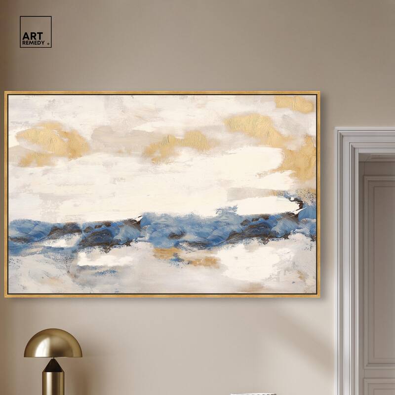 Mountain Mist Canvas Digital Abstract Art by Art Remedy