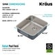 preview thumbnail 21 of 87, KRAUS Dex Stainless Steel Single Bowl Undermount Kitchen Bar Sink