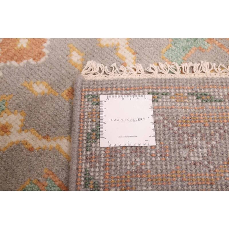 ECARPETGALLERY Hand-knotted Royal Oushak Grey Wool Rug - 2'5 x 5'10