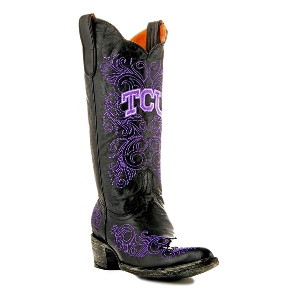 Gameday Boots Womens College Team Texas Christian Black TCU-L062-1 - Overstock - 15414885