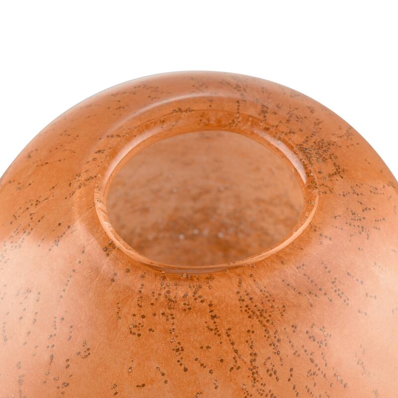Elk Home Berk Orange Finish Glass 7.75 Inch Wide Vase