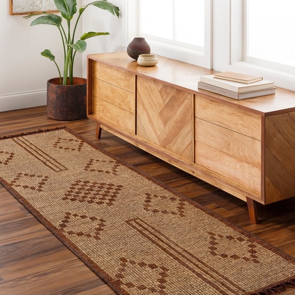 slide 2 of 7, Terrell Global Area Rug Brown - 2' 6" x 8'